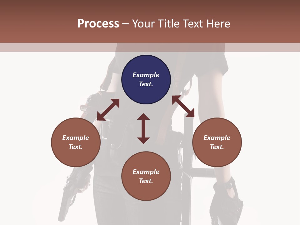 Female People Defending PowerPoint Template