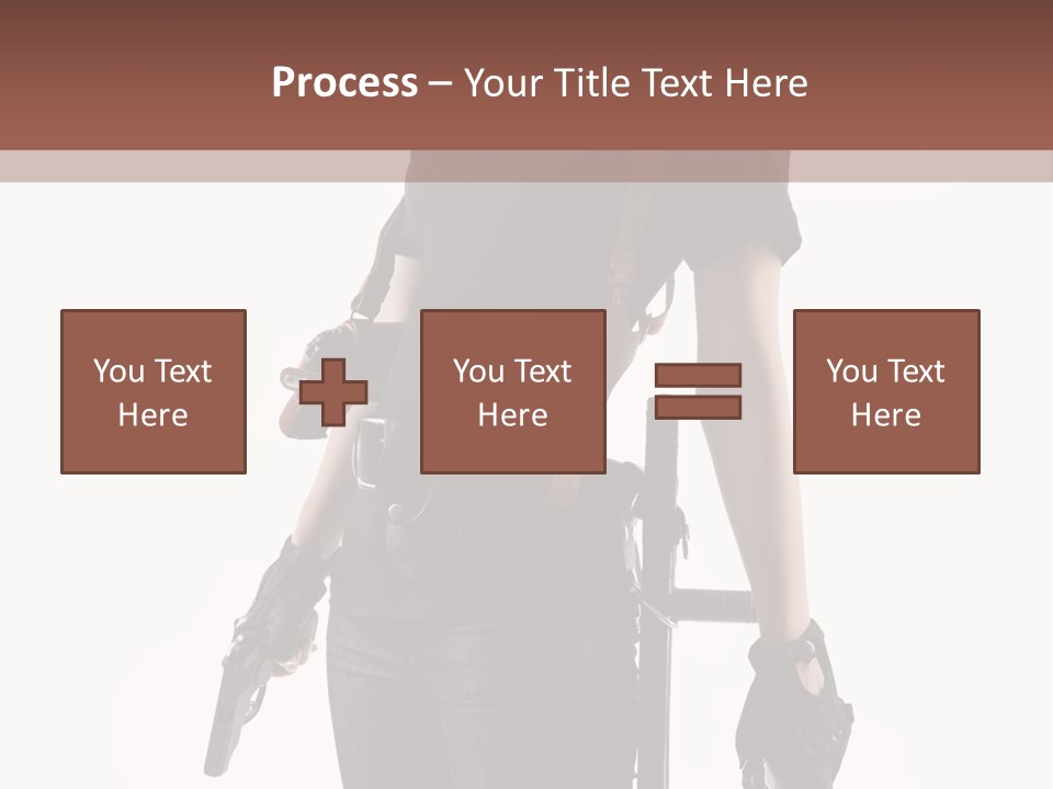 Female People Defending PowerPoint Template