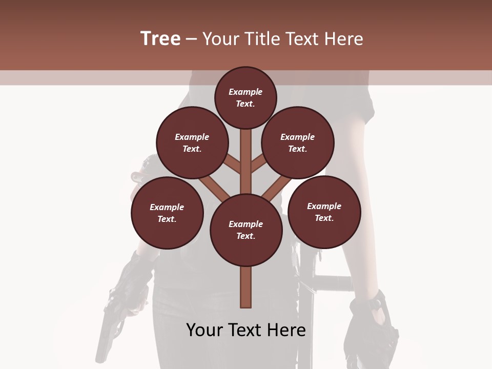 Female People Defending PowerPoint Template