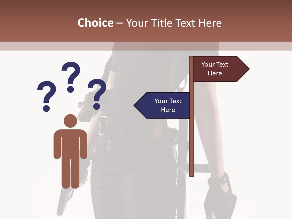 Female People Defending PowerPoint Template