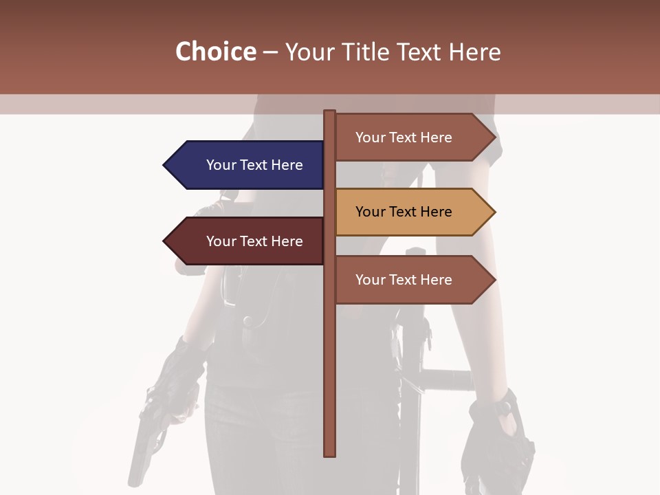 Female People Defending PowerPoint Template