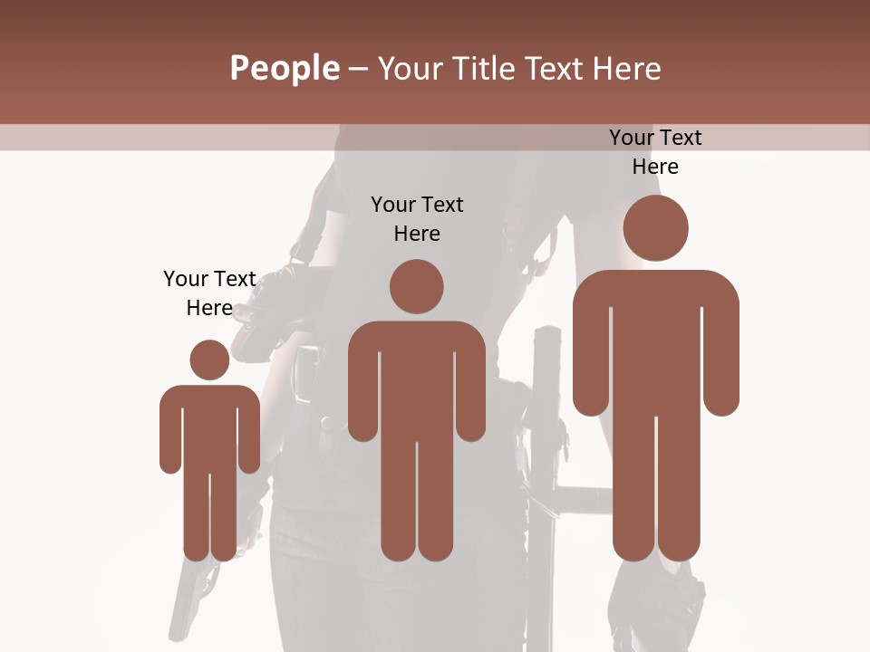 Female People Defending PowerPoint Template