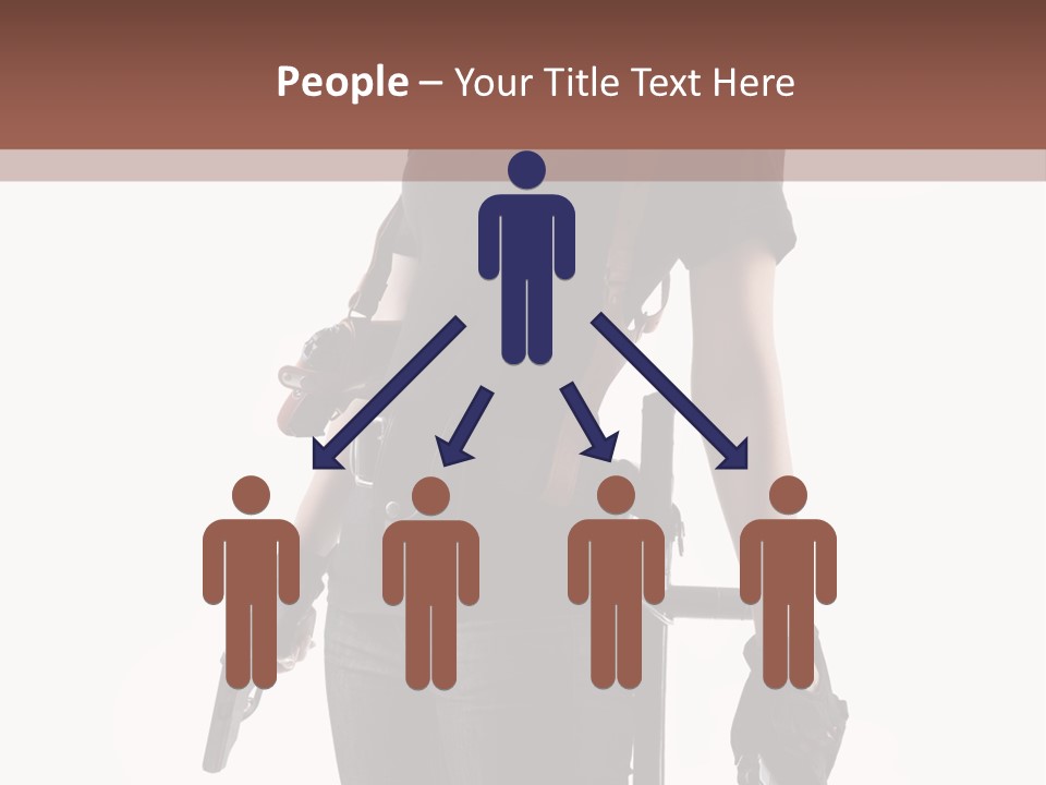 Female People Defending PowerPoint Template