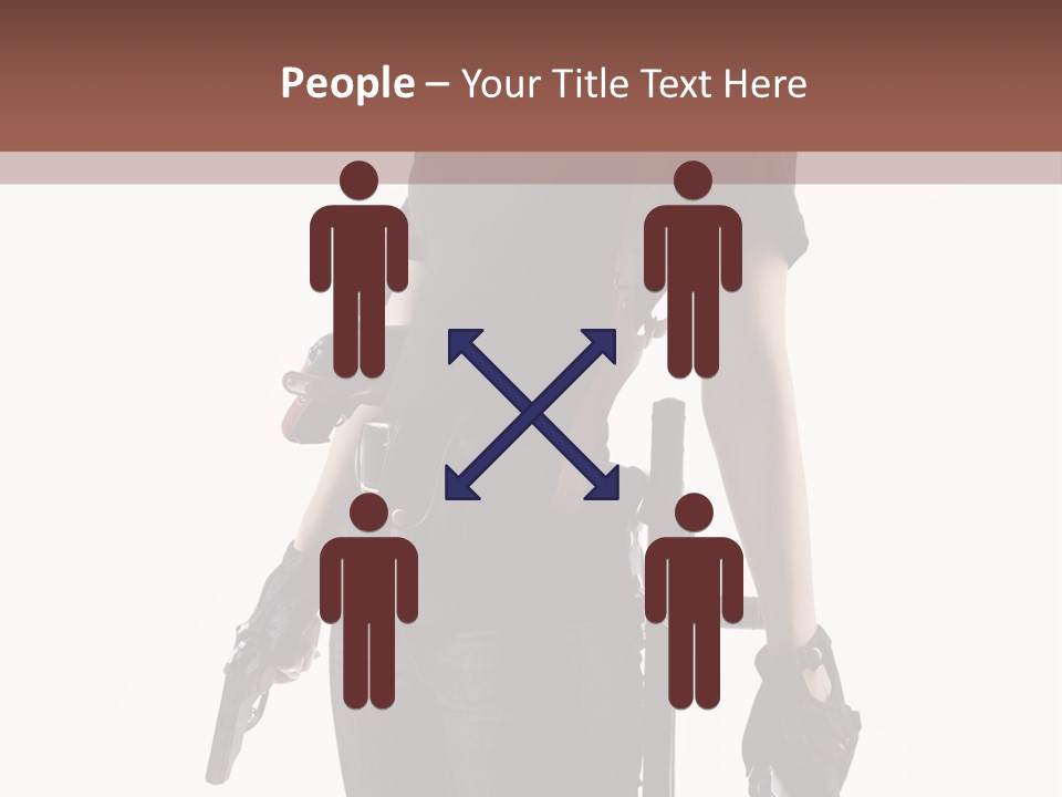 Female People Defending PowerPoint Template