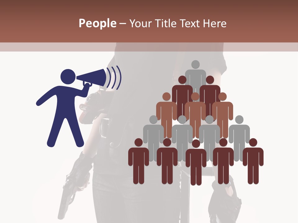 Female People Defending PowerPoint Template