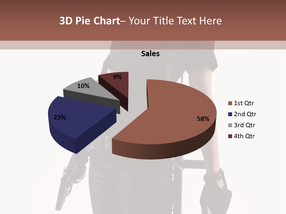 Female People Defending PowerPoint Template