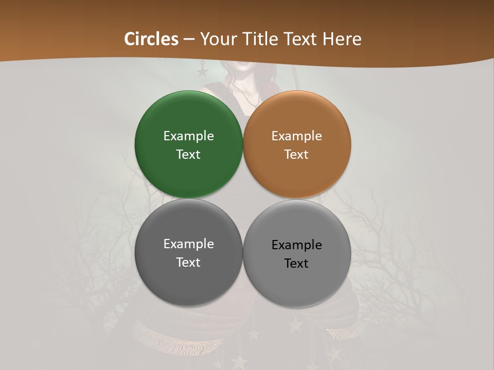 Black Retro Female PowerPoint Template