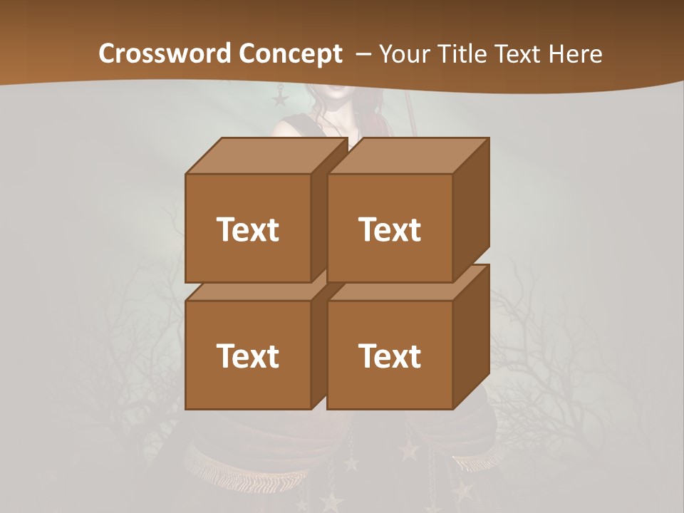 Black Retro Female PowerPoint Template