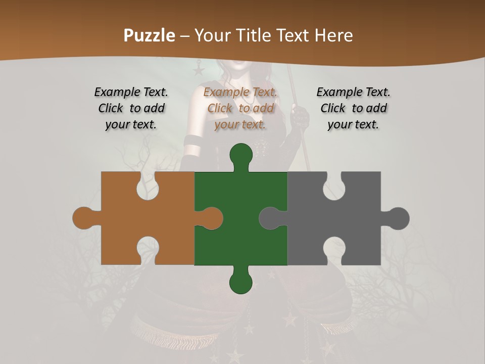 Black Retro Female PowerPoint Template