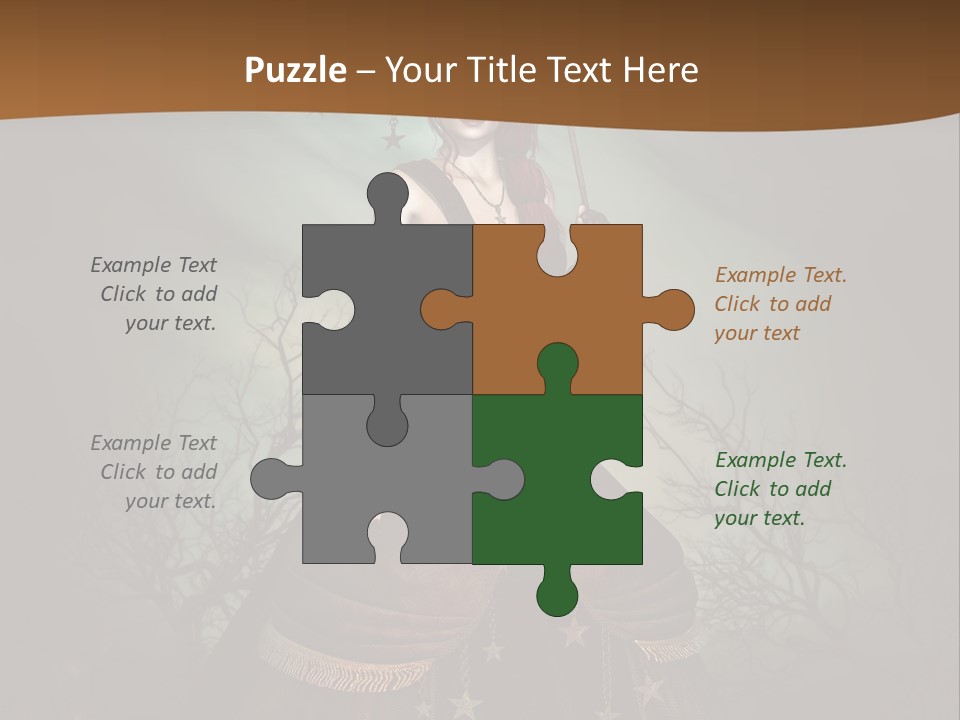 Black Retro Female PowerPoint Template