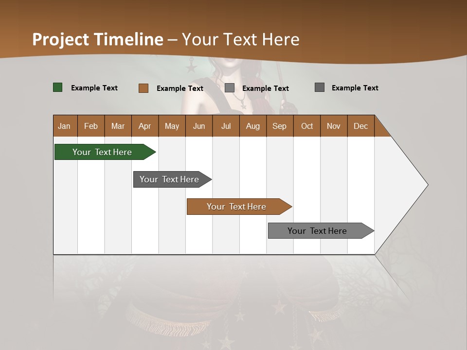 Black Retro Female PowerPoint Template