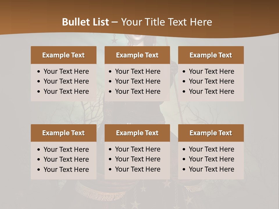 Black Retro Female PowerPoint Template