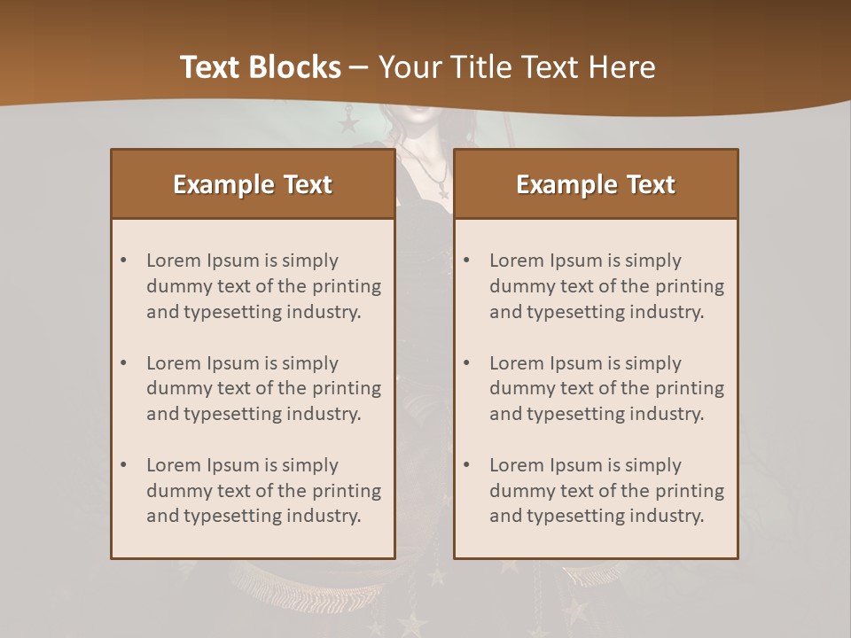 Black Retro Female PowerPoint Template