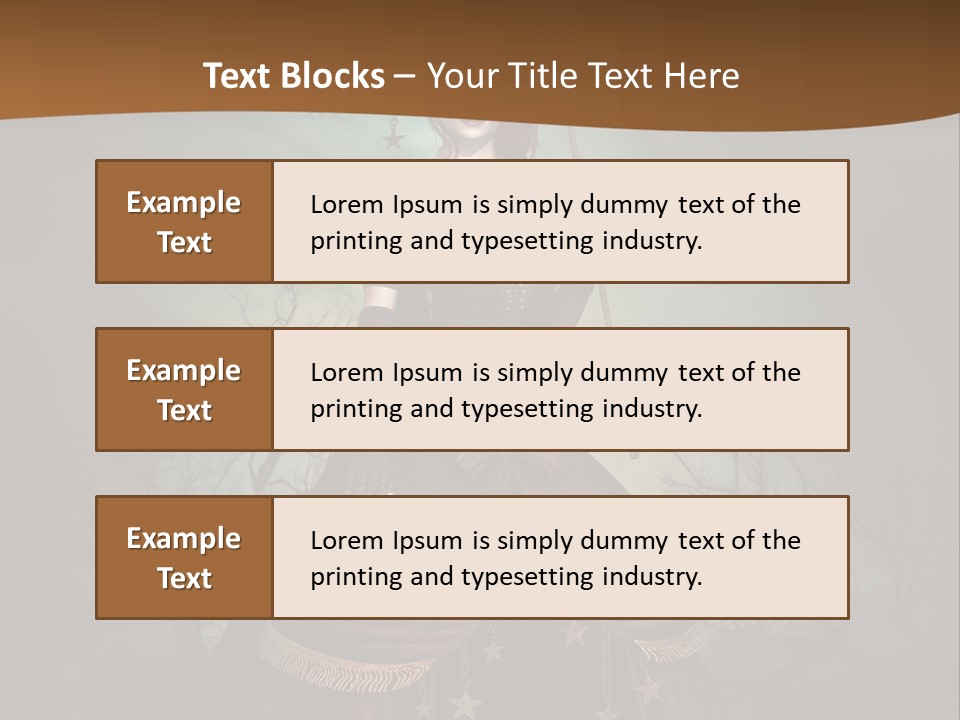 Black Retro Female PowerPoint Template