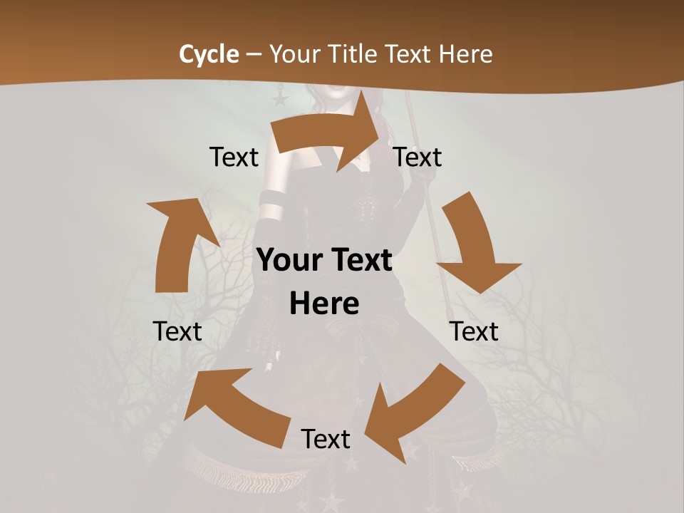 Black Retro Female PowerPoint Template