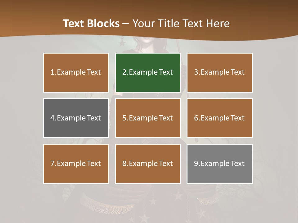 Black Retro Female PowerPoint Template