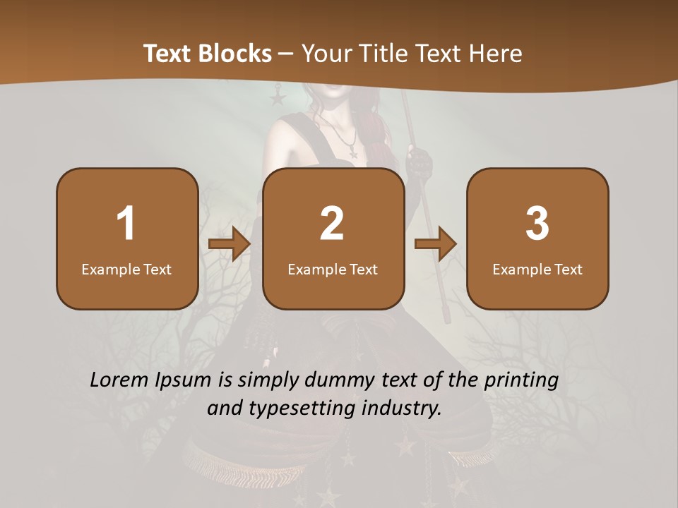 Black Retro Female PowerPoint Template