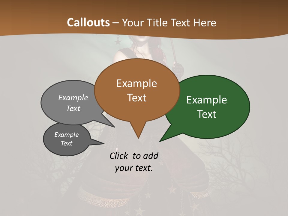 Black Retro Female PowerPoint Template