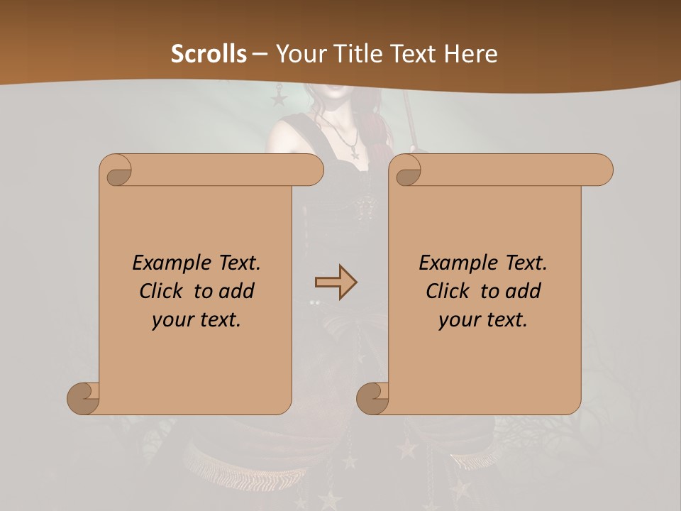 Black Retro Female PowerPoint Template