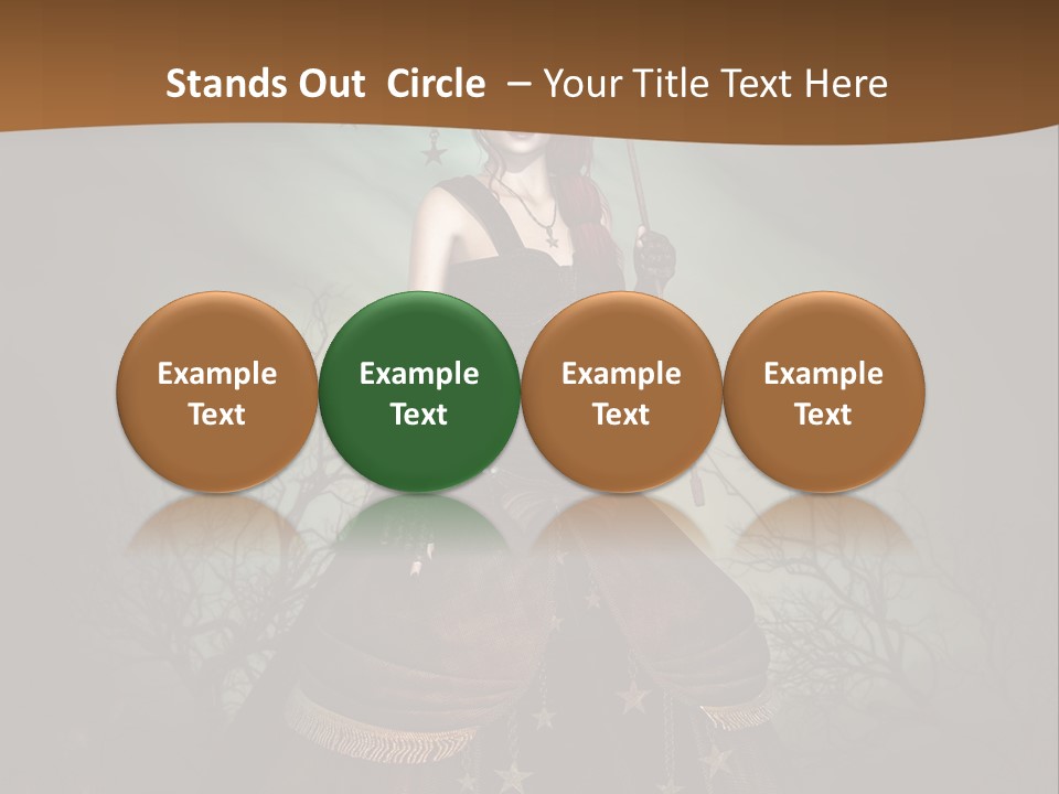 Black Retro Female PowerPoint Template