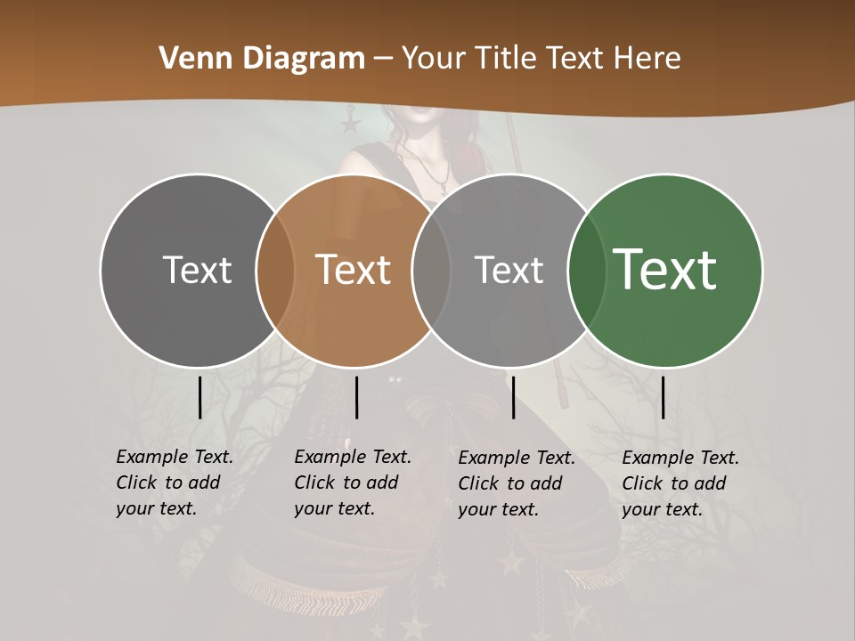 Black Retro Female PowerPoint Template