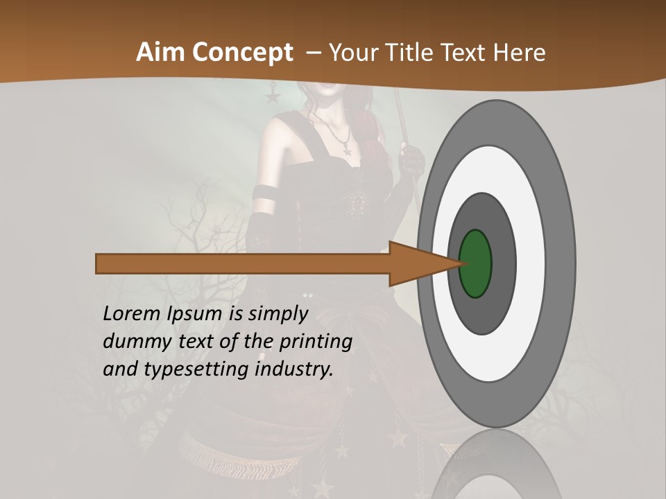 Black Retro Female PowerPoint Template