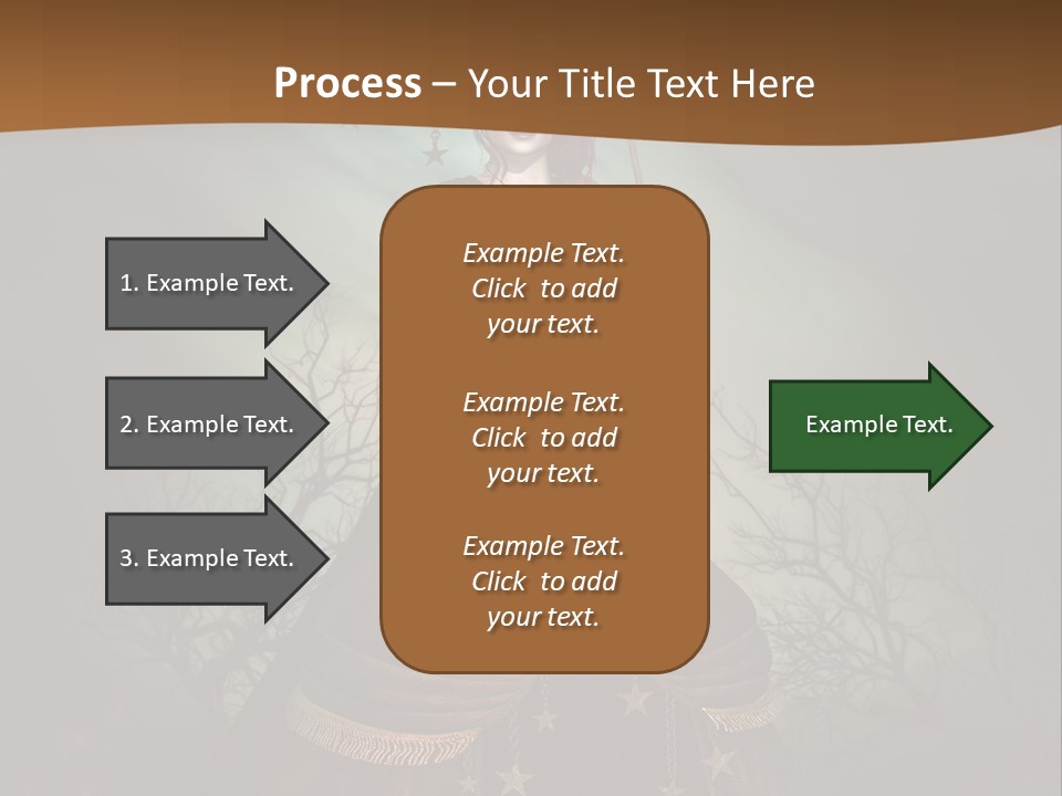 Black Retro Female PowerPoint Template
