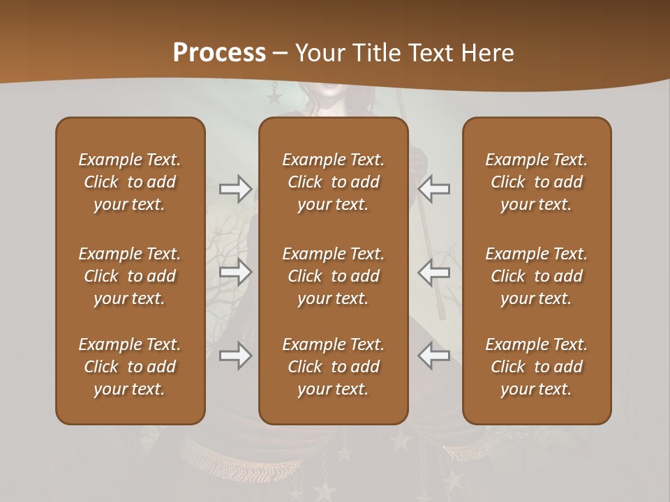 Black Retro Female PowerPoint Template