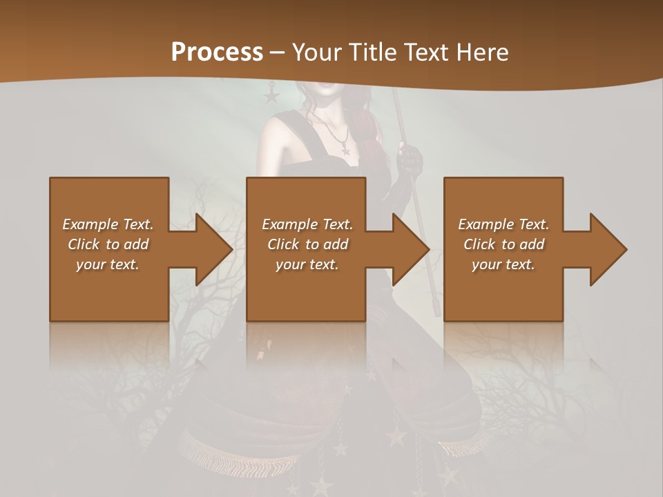 Black Retro Female PowerPoint Template