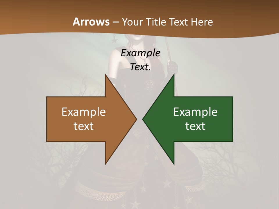 Black Retro Female PowerPoint Template