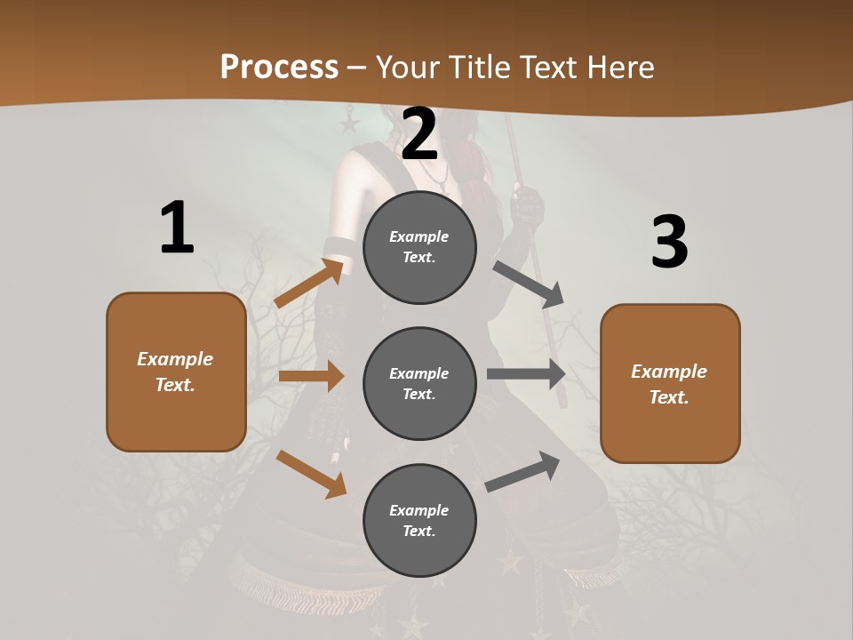 Black Retro Female PowerPoint Template