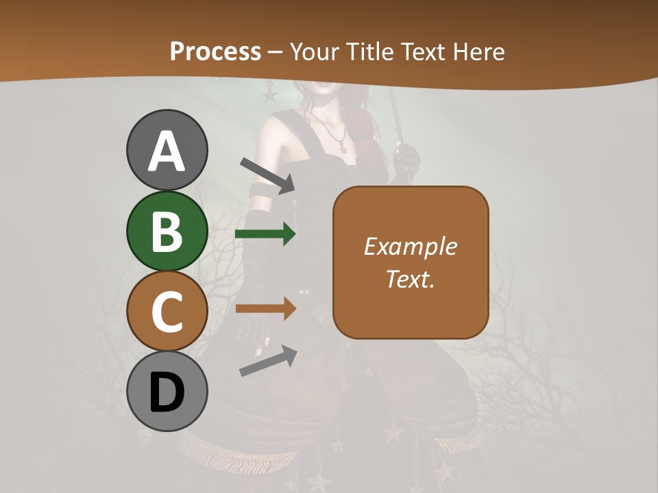 Black Retro Female PowerPoint Template