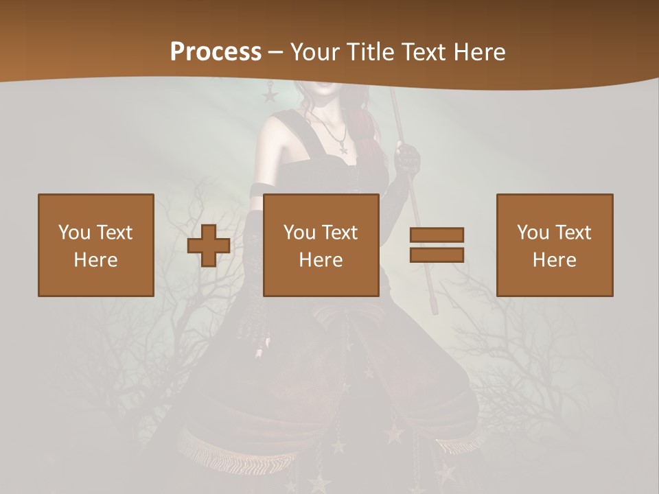 Black Retro Female PowerPoint Template