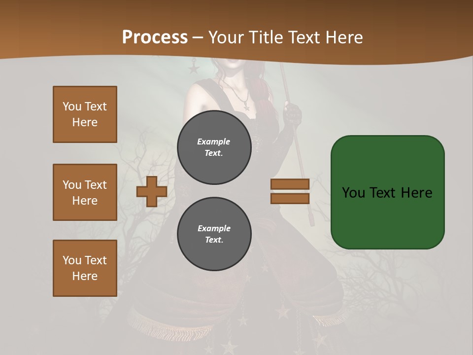 Black Retro Female PowerPoint Template