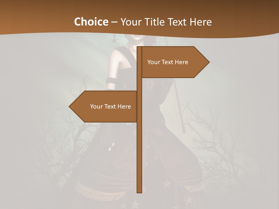 Black Retro Female PowerPoint Template