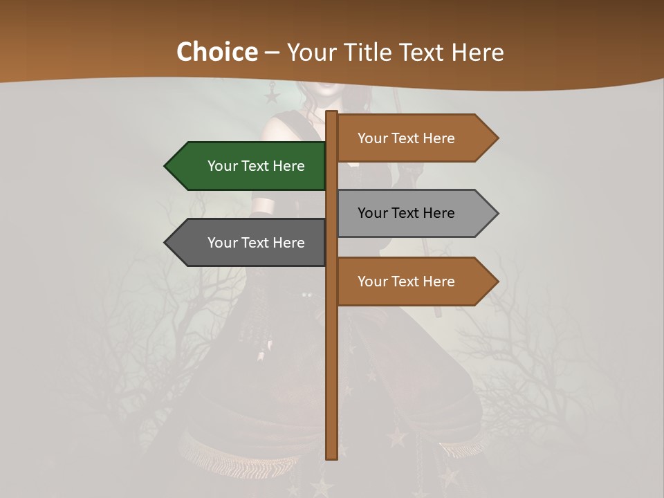 Black Retro Female PowerPoint Template