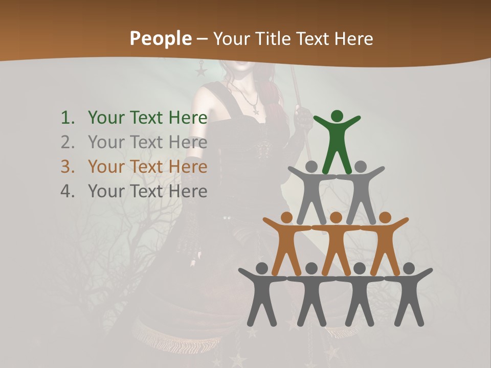 Black Retro Female PowerPoint Template