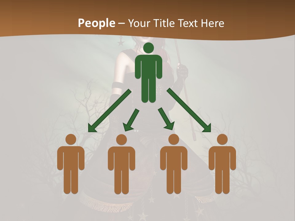 Black Retro Female PowerPoint Template