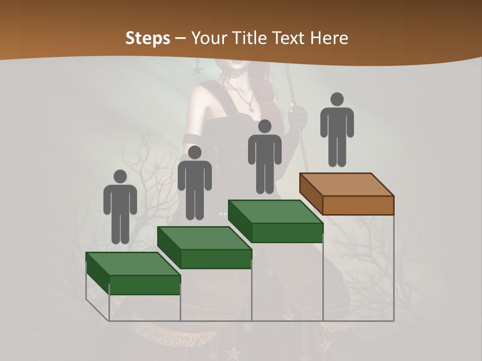 Black Retro Female PowerPoint Template