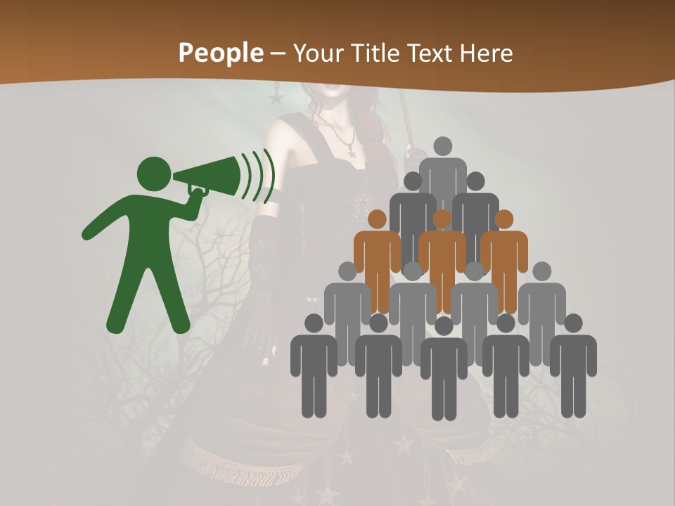 Black Retro Female PowerPoint Template