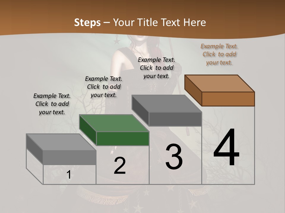 Black Retro Female PowerPoint Template