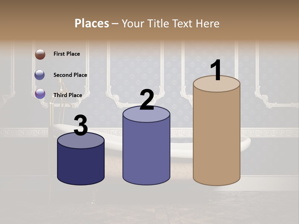 Bathtub Retro Interiors PowerPoint Template