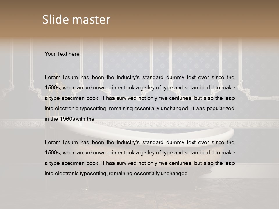 Bathtub Retro Interiors PowerPoint Template