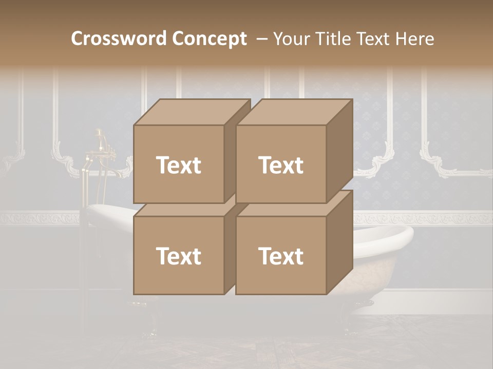 Bathtub Retro Interiors PowerPoint Template