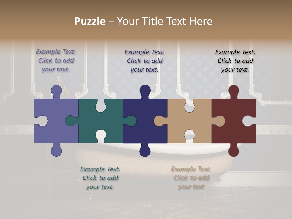 Bathtub Retro Interiors PowerPoint Template