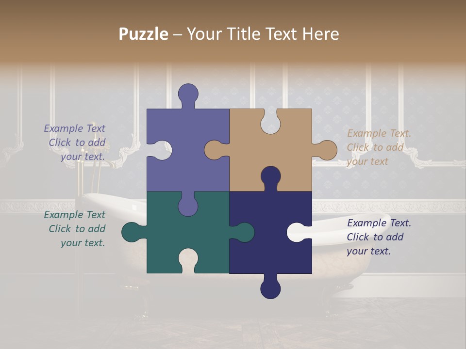 Bathtub Retro Interiors PowerPoint Template