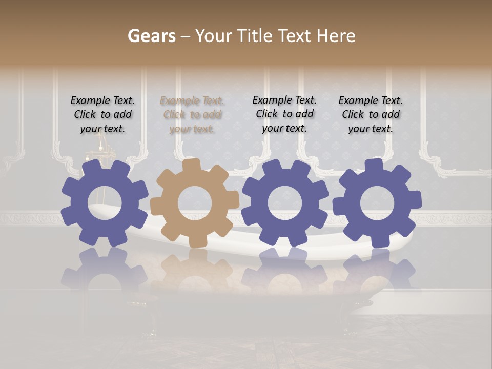 Bathtub Retro Interiors PowerPoint Template