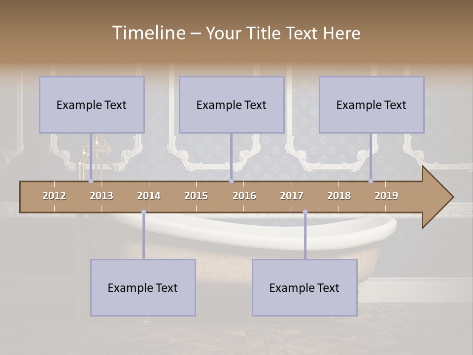 Bathtub Retro Interiors PowerPoint Template