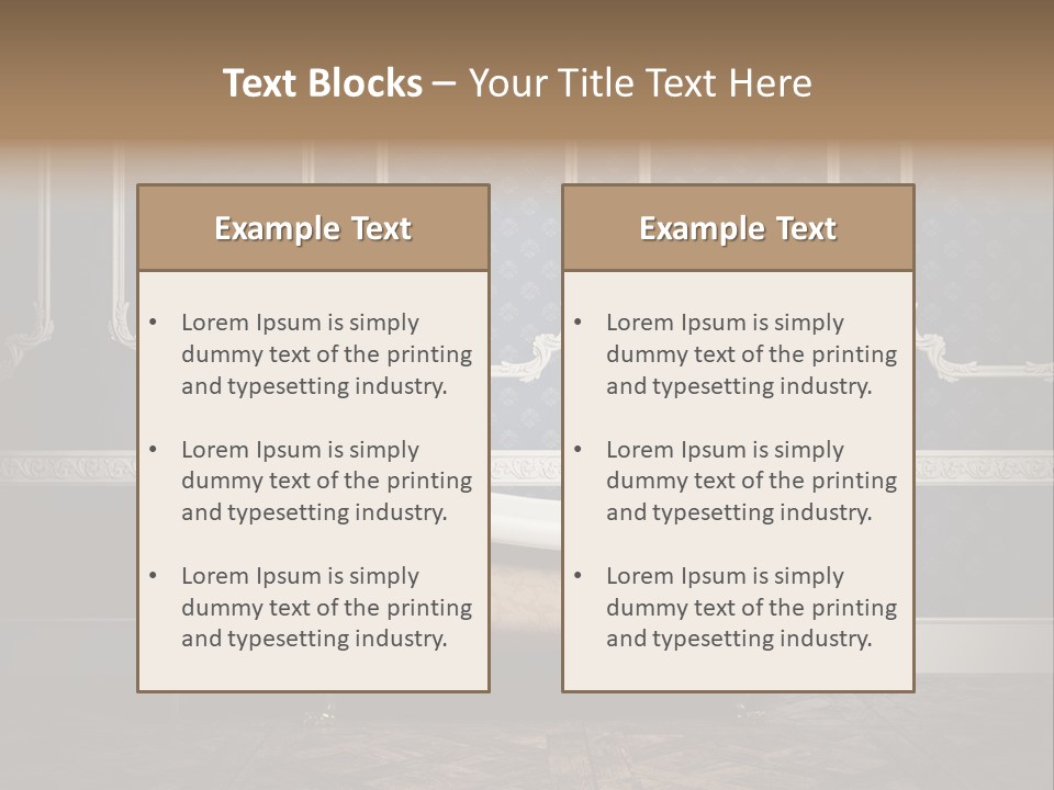 Bathtub Retro Interiors PowerPoint Template