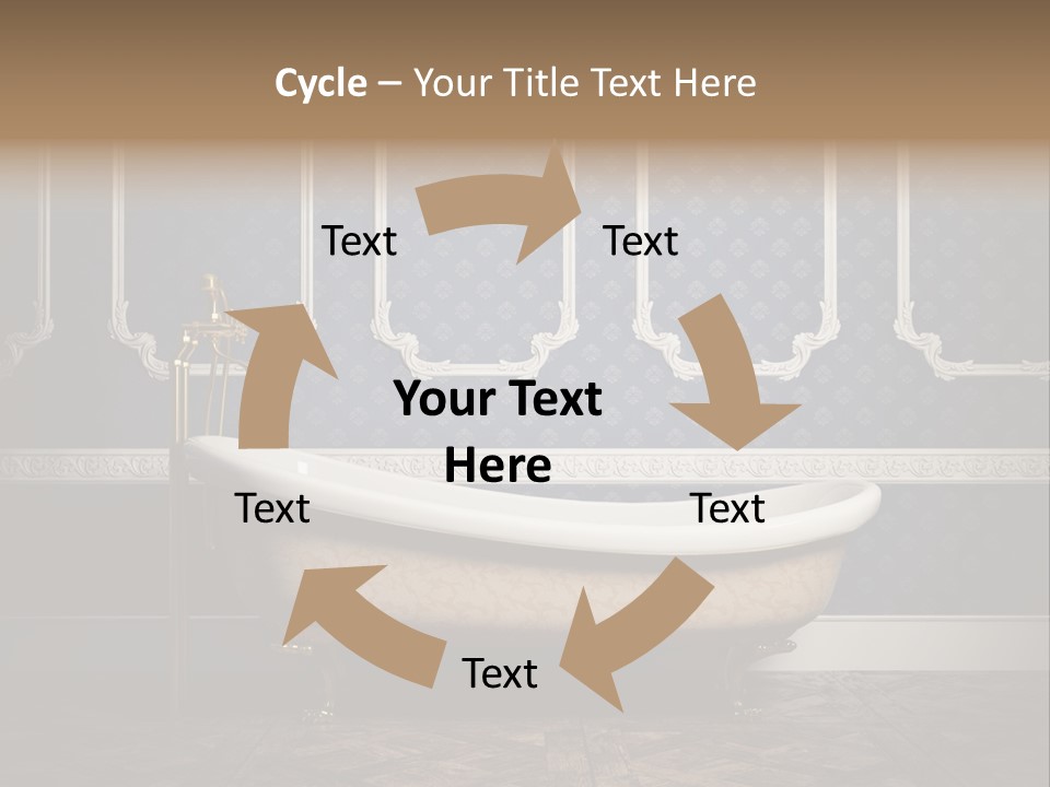Bathtub Retro Interiors PowerPoint Template